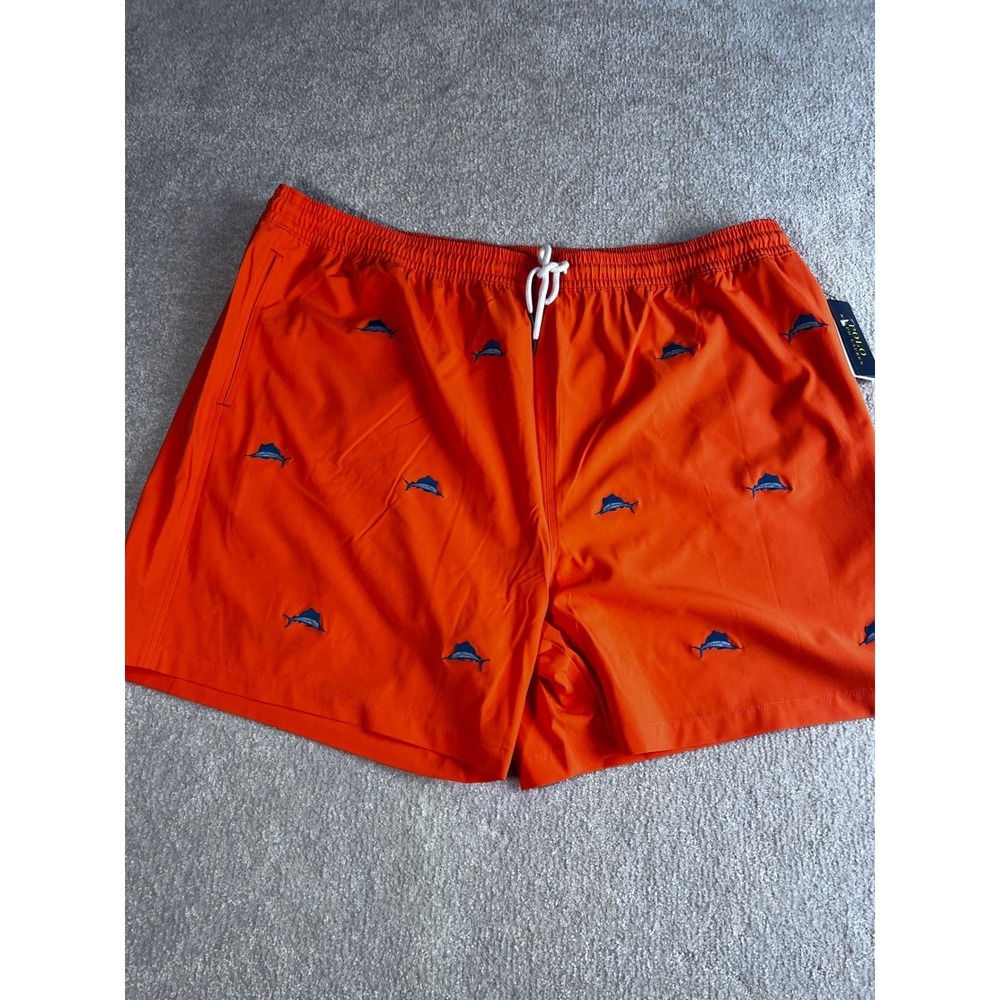 Polo Ralph Lauren Mens Orange Swim Trunks 4XB New NWT 004